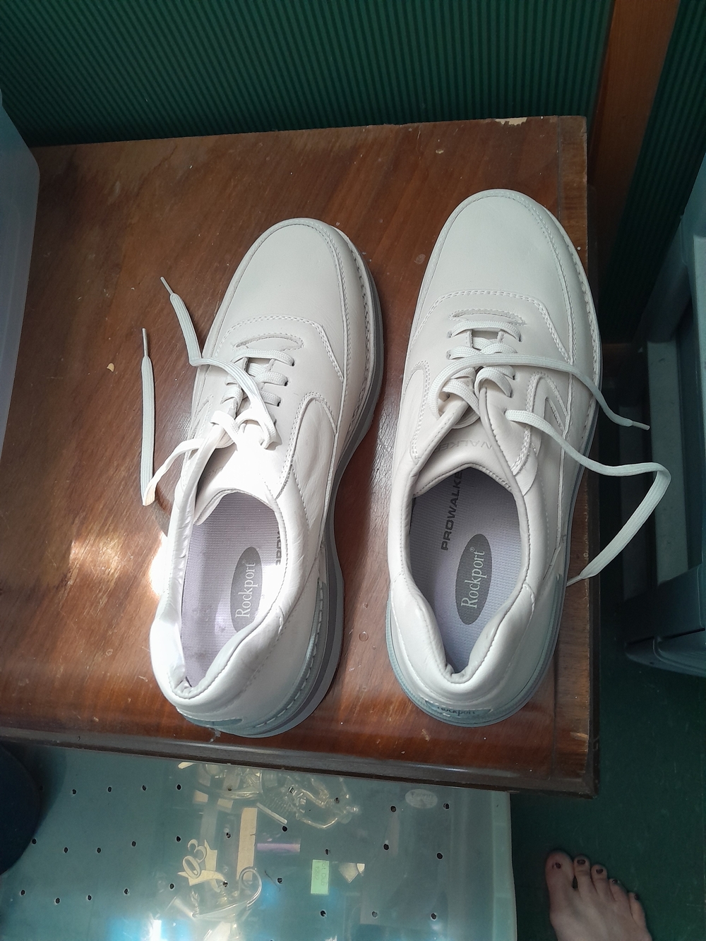 Rockport Men’s White Lace-Up Comfort Sneakers